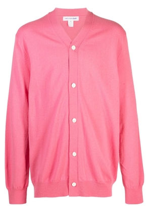 Comme Des Garçons Shirt fine-knit wool cardigan - Pink