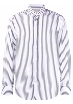Brunello Cucinelli striped cotton shirt - White