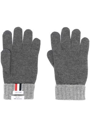 Thom Browne RWB-stripe wool gloves - Grey