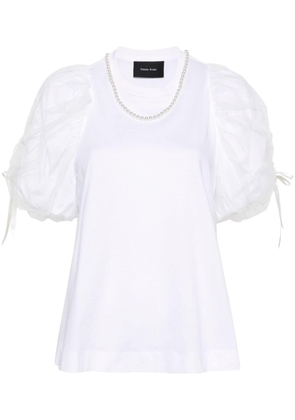 Simone Rocha bead-detail cotton T-shirt - White