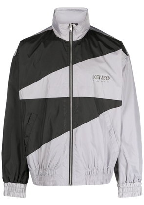 Kenzo two-tone logo-print lightweight jacket - Grey
