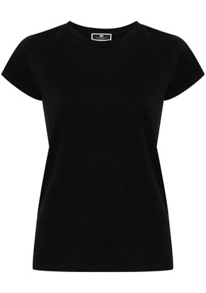 Elisabetta Franchi embroidered logo cotton T-shirt - Black