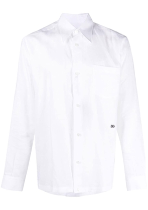 Dolce & Gabbana logo-detail long-sleeve shirt - White
