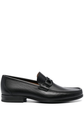 Ferragamo almond-toe leather loafers - Black