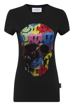Philipp Plein skull-print rhinestones-embellishment T-shirt - Black