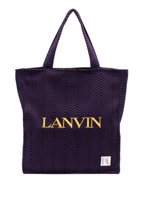 Lanvin x Future embroidered-logo tote bag - Purple