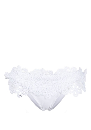 Ermanno Scervino lace-detail bikini bottoms - White