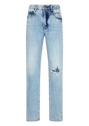 Dsquared2 ripped-detail slim-cut jeans - Blue
