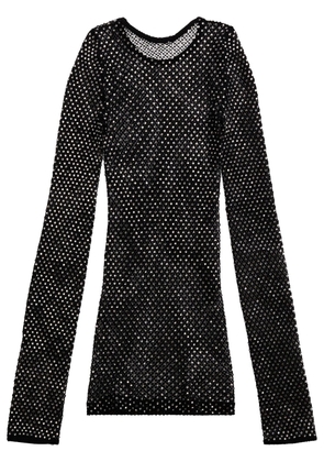 Balenciaga crystal-embellishment mesh top - Black