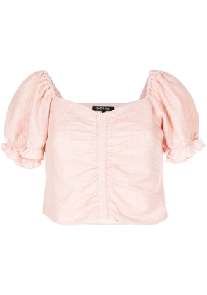 tout a coup gathered-effect cropped top - Pink