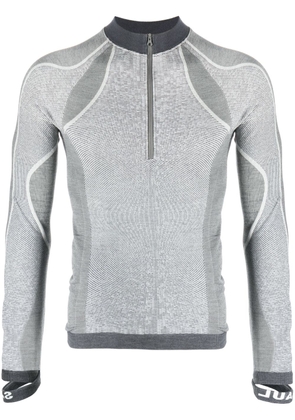 Saul Nash intarsia-knit wool-blend compression top - Grey