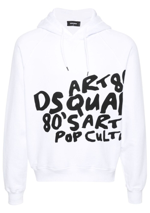 Dsquared2 Pop 80's Cool Fit cotton hoodie - White