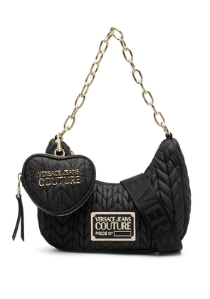 Versace Jeans Couture faux-leather matelassé shoulder bag - Black