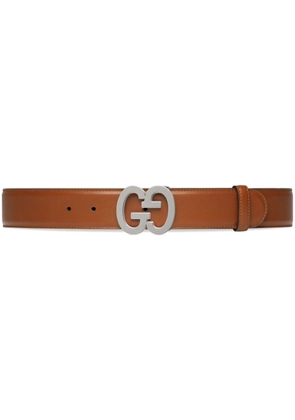 Gucci GG buckle leather belt - Brown