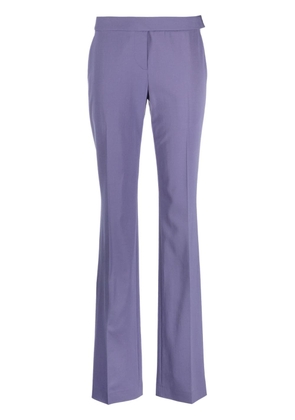 Stella McCartney pressed-crease low-waist slim-fit trousers - Purple