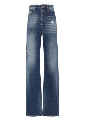 Philipp Plein high-waisted straight-leg jeans - Blue