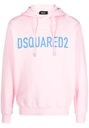Dsquared2 logo-print drawstring hoodie - Pink