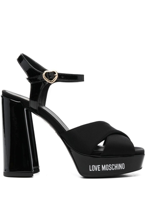 Love Moschino 130mm block-heel sandals - Black