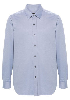 Brioni long-sleeves cotton shirt - Blue