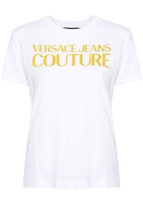 Versace Jeans Couture logo-print glittered T-shirt - White