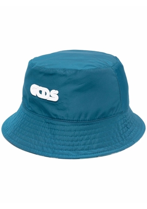 Gcds camouflage-print bucket hat - Blue