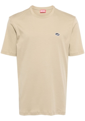 Diesel Just logo-patch cotton T-shirt - Brown