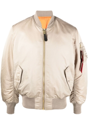 Alpha Industries reversible zip-up bomber jacket - Neutrals