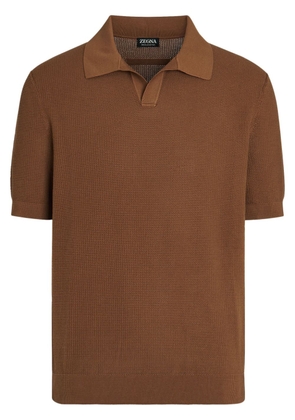 Zegna cotton polo shirt - Brown