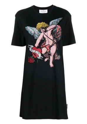 Philipp Plein Love Angel short-sleeve T-shirt dress - Black