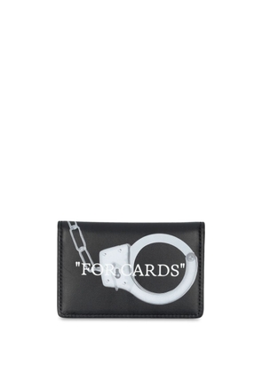 Off-White Quote Bookish leather cardholder - Black