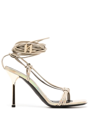 Karl Lagerfeld Gala shimmer lace-up sandals - Gold