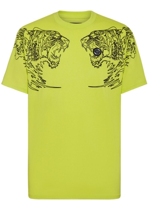 Plein Sport SS Tiger cotton T-shirt - Yellow