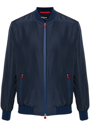 Kiton zipped lightweight jacket - Blue