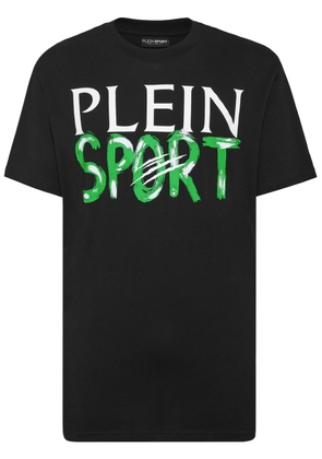 Plein Sport SS logo-print cotton T-shirt - Black