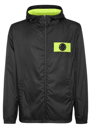 Plein Sport logo-patch windbreaker jacket - Black