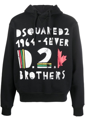 Dsquared2 graphic-print cotton hoodie - Black