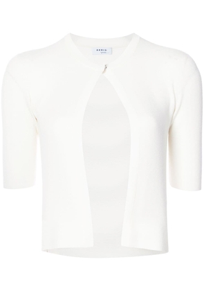 Akris Punto short-sleeved cropped cardigan - White