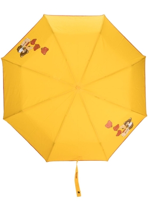 Moschino Teddy Bear-motif compact umbrella - Yellow
