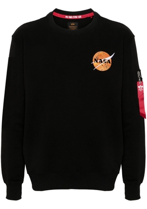 Alpha Industries embroidered-logo cotton sweatshirt - Black