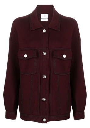 Barrie cotton-cashmere denim-effect jacket - Red