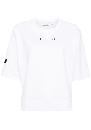 IRO logo-embroidered short-sleeve sweatshirt - White