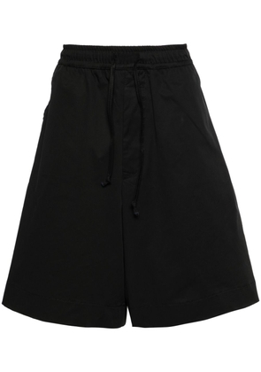 Société Anonyme wide-leg cotton shorts - Black