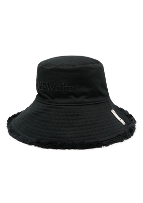 Off-White logo-embroidered bucket hat - Black
