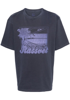 RASSVET graphic-print cotton T-shirt - Blue