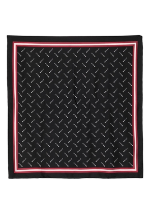 Bally logo-print silk scarf - Black