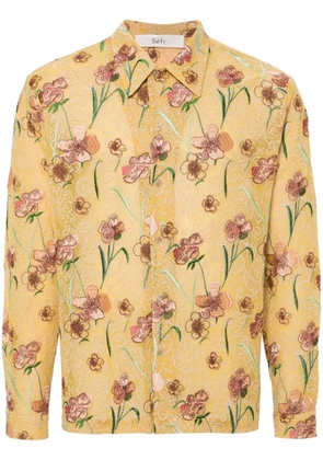 Séfr Ripley floral-embroidered shirt - Yellow