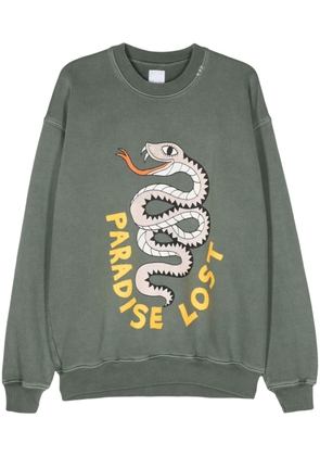 Alchemist snake-print cotton sweatshirt - Green