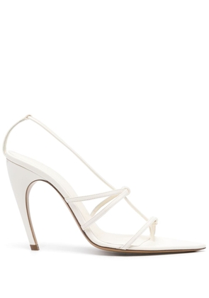 Nensi Dojaka 110m pointed-toe leather sandals - White