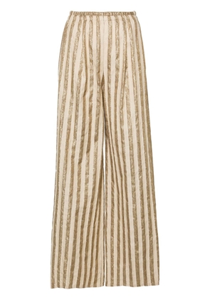 Forte Forte striped wide-leg trousers - Gold