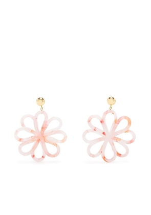 Cult Gaia oversized flower drop earrings - Pink
